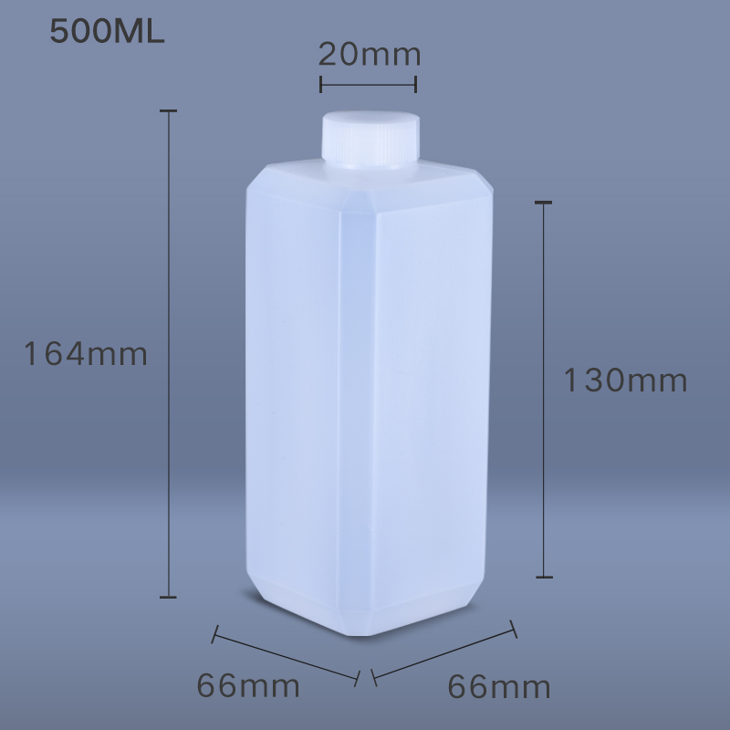 UMETASS Empty Plastic Bottle with Lid Food Grade cosmetic container travel Refillable Bottle 20ml/30ml/40ml/100ml/250m/500ml: 500ML-HDPE
