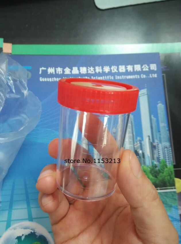 50 pcs/pack 40ml Plastic vials screw cover Plastic Urine Container Cup sputum cup EO-Steriled with individal package Height 55mm