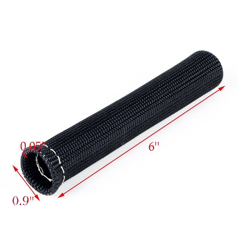 8PCS Black Red 1200° Spark Plug Wire Boots Heat Shield Protector Sleeve SBC BBC 350 454
