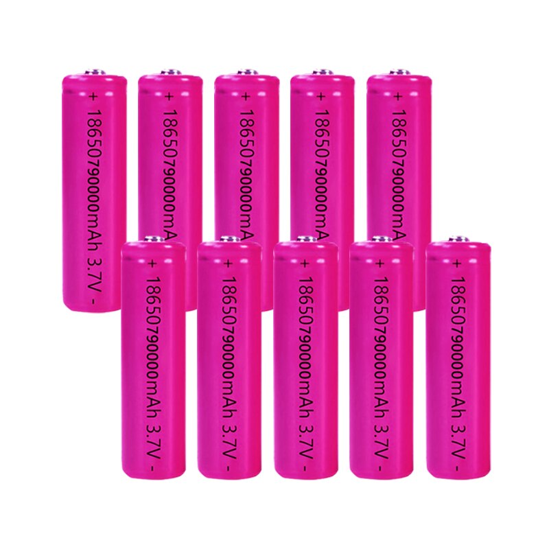 79000mAh 18650 BatteryCapacity Rechargeable Lithium Battery ICR Flashlight Headlight Lithium Ion Battery Electrical Charging: 10PCS Battery