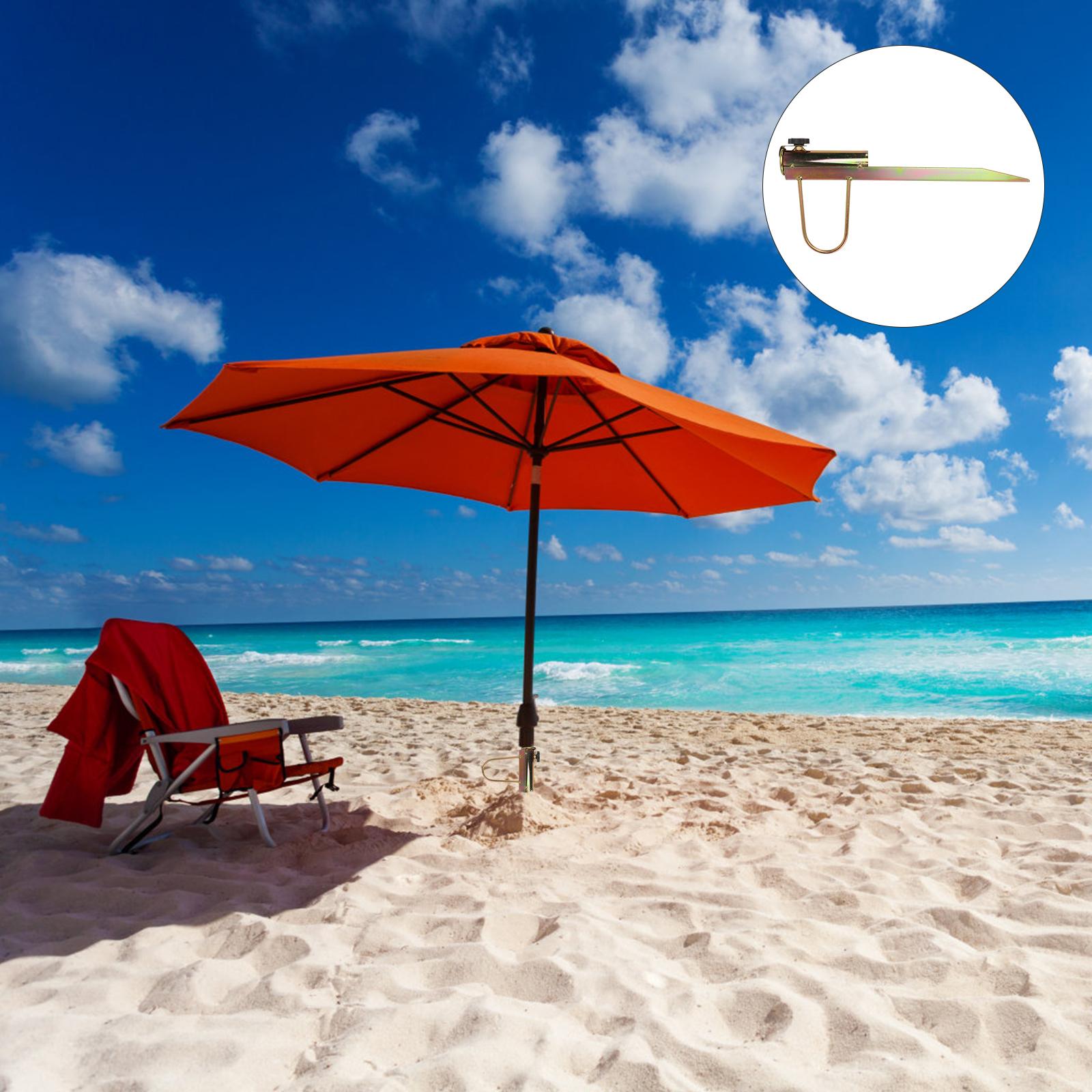 Strandparasol parasolstativ parasolparasol jernholder 25-32mm jordindsatsholder sandjord havemøbler