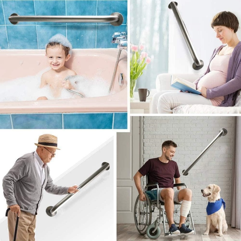 Haltegriff aus Edelstahl für Dusche, Badezimmer, Treppenhaus, Handlauf, Toilettengriffe, Handtuchhalter, Handtuchhalter, Sicherheitsgriff, Wandhandbar