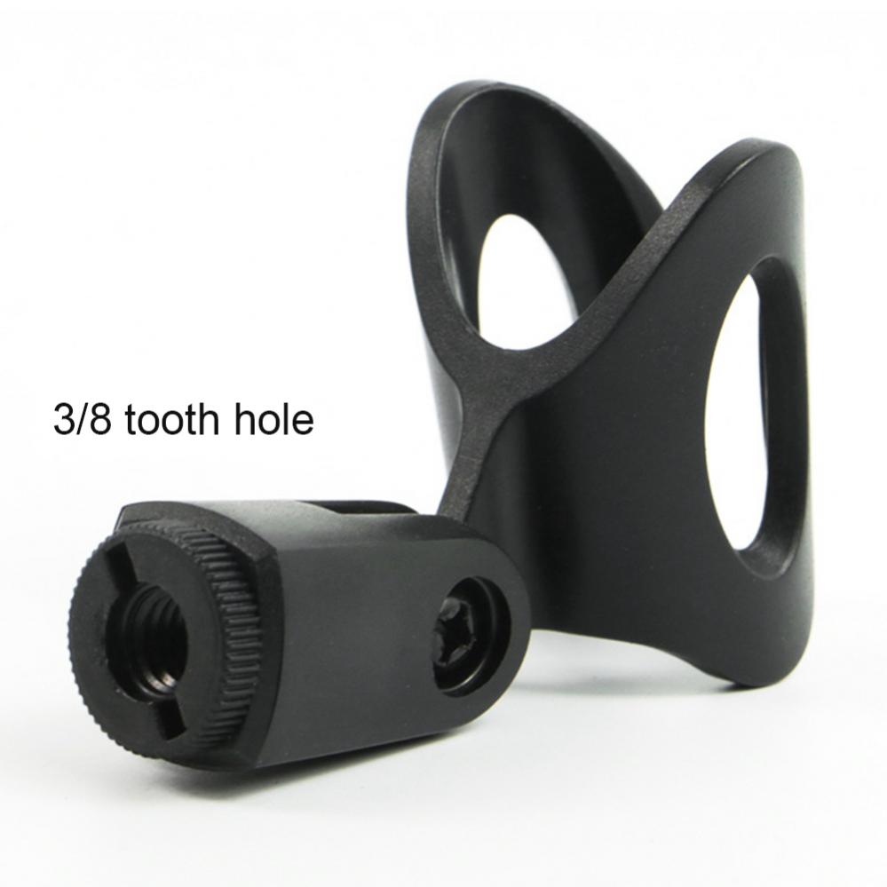 Flexible mikrofon-u-klemme mit stativhalterung , 3/8 schrauben, kunststoffhalterung, schwarz, für live-übertragungen
