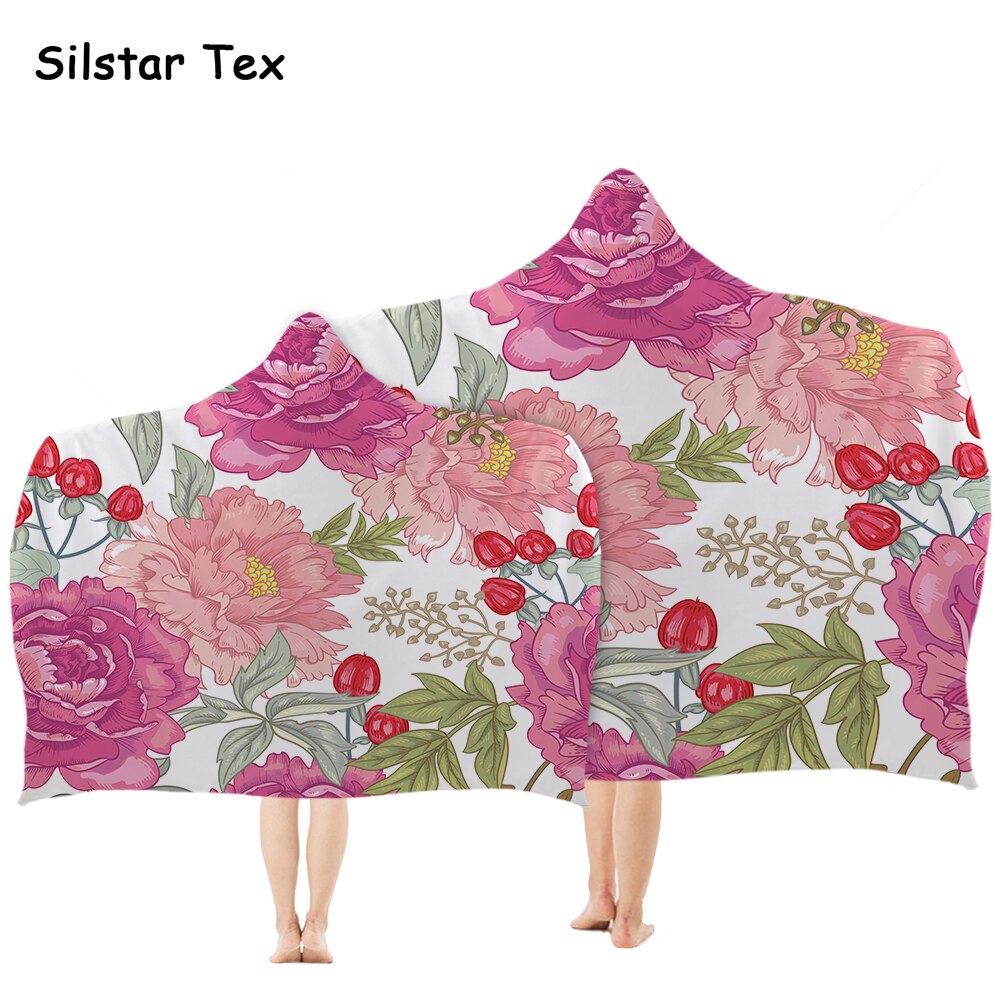 Silstar Tex Bright Rose Kap Strand Handdoeken Meisje Aquarel Bloemen Badkamer Handdoek Absorberende Jurk Swim Wrap