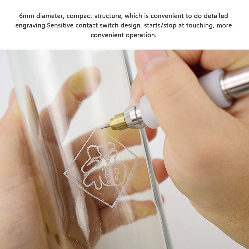 Compact Electric Grinding Pen Stone Nail Polishing Machine Metal Lettering Carving Engraving Device with Recharging Base