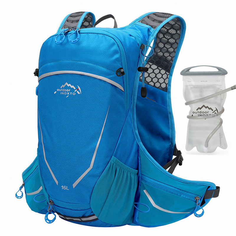 INOXTO-mochila de ciclismo impermeable para exteriores, bolsas de bicicleta de montaña, Maratón, deporte, Camping, senderismo, hidratación, 16L: Color rosa