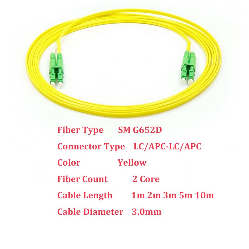 10Pcs/bag LC/APC-LC/APC Single Mode Duplex Core 3.... – Grandado