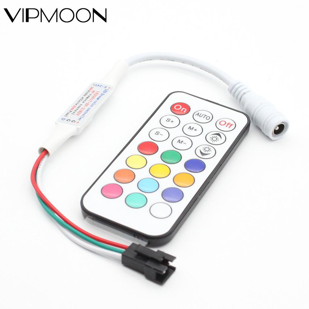 21-Key Rf Controller Magic Rgb Led Controller Met Afstandsbediening Mini Smd Voor WS2812B WS2811 Led Strip Licht
