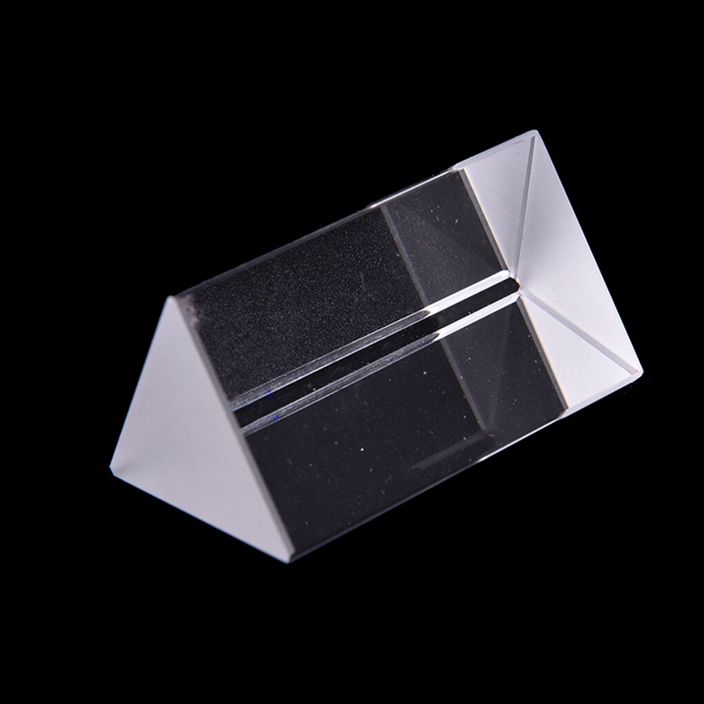 50x30x30x30mm Triangular Prism Optical Prisms Glass Physics Teaching Refracted Light Spectrum Children Students