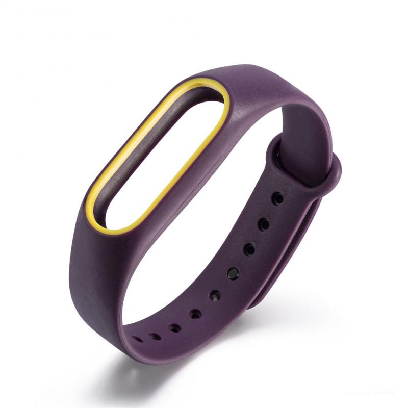 For Mi band 2 Wristbands belt Colorful Silicone Wrist Strap Bracelet Double Color Replacement watchband: 07