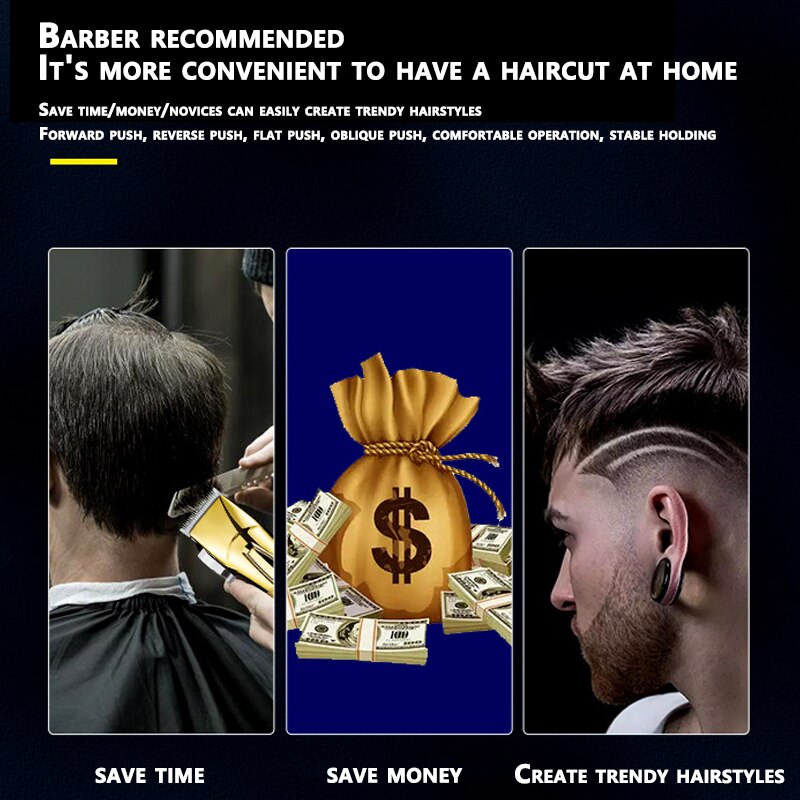 Kemei 5096 – tondeuse à cheveux professionnelle sans fil pour hommes, 2 vitesses réglables, rasoir électrique pour barbe, en lithium