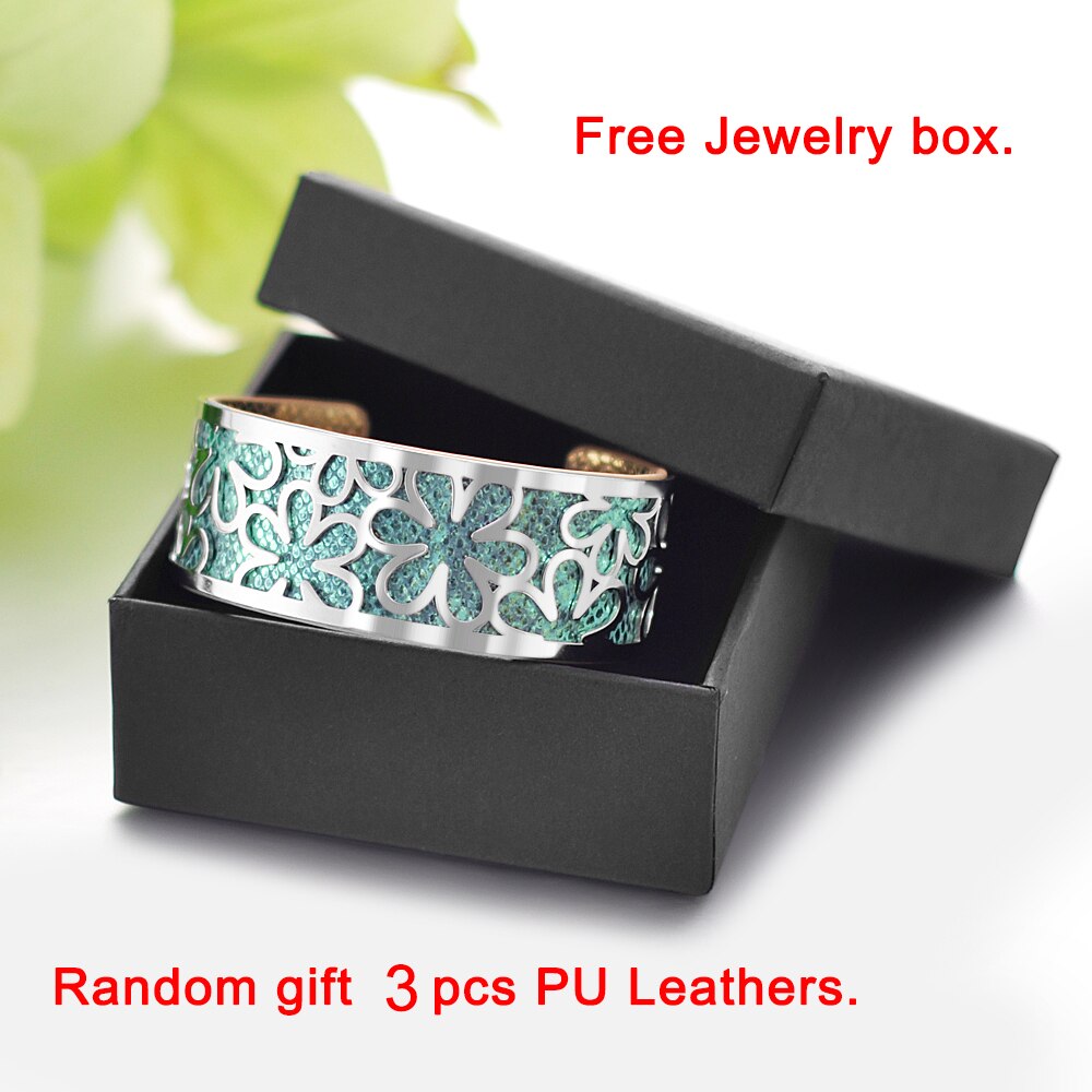 Rosa ouro manguito pulseira de couro do plutônio oco para fora ímã botão pulseira georgettes jóias indianas pulseiras amor pulseiras pulseiras