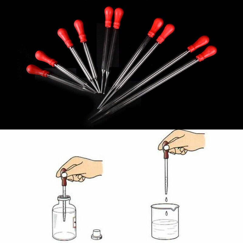 1Pcs Glass Dropper Medicine Pipette Durable Silicone Head Liquid Dropper Burette Transfer Pipette Lab Supplies 9/10/12/15/17/18