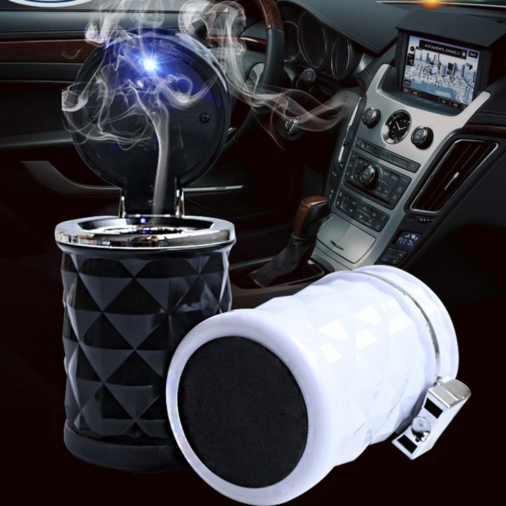 Diamond Cut-Off Auto Asbak Auto Asbak Met Led Licht Auto Asbak