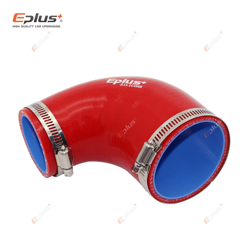EPLUS – Connecteur universel de tuyau en silicone, tuyau d'admission de turbo refroidisseur d'air, 90 degrés, plusieurs tailles, rouge