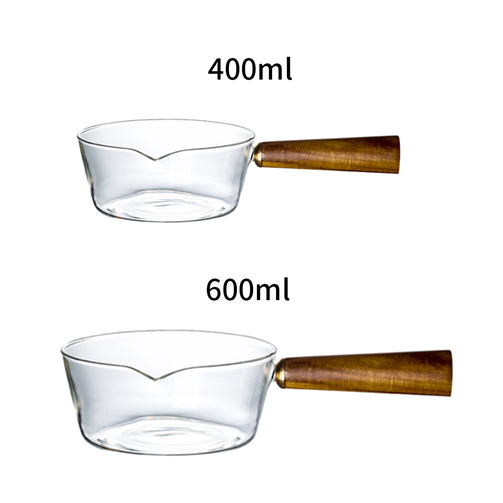 Sauce Pan Nonstick Milk Pan Butter Warmer Pot Wooden Handle for Soup Milk