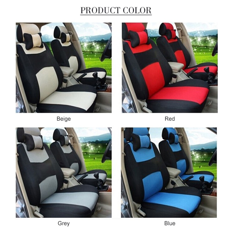 O Shi Auto Bekleding Sandwich Mesh Ademend Materiaal Vier Seizoenen Universele Vijf-Zits Auto Stoelhoezen Pad Voor de Meeste Auto 'S