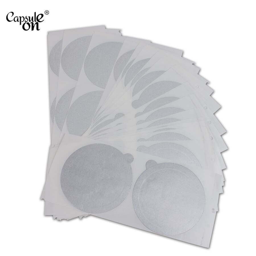 2 way use/CAPSULONE reusable Coffee capsule pod fit For Nespresso Vertuo Vertuoline metal Stainless Steel Refillable Capsule: stickers 100pcs