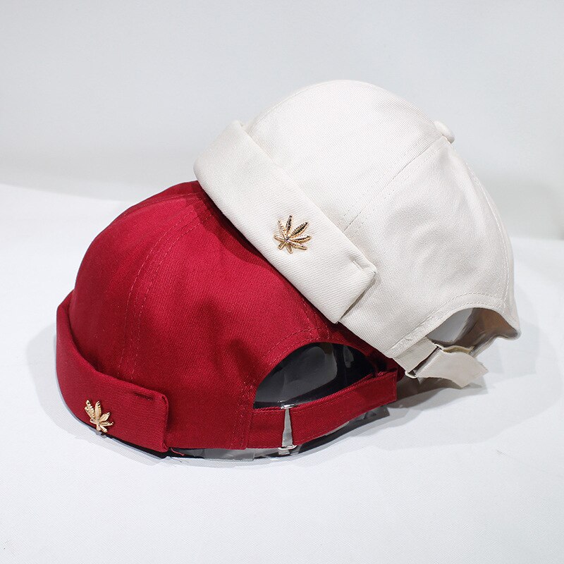 men's tide Korean summer landlord hat melon leather hats without brim hooligan hat hip hop retro sailor hats