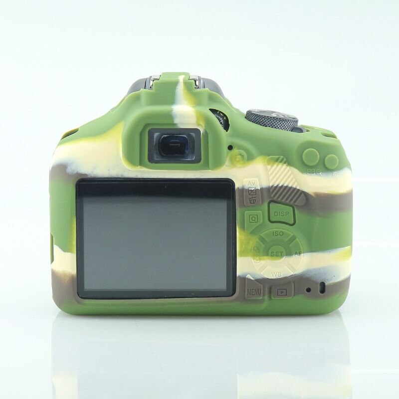 Funda protectora de silicona para cámara Canon EOS 1200D Rebel T5, carcasa protectora para cámara Digital: Camouflage