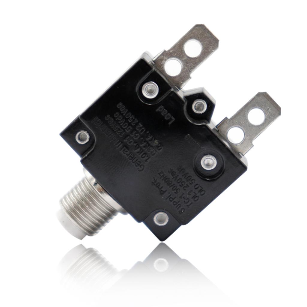 5 Amp Push Button Circuit Breakers with Waterproof Button Transparent Cover, DC 50V AC 125-250V