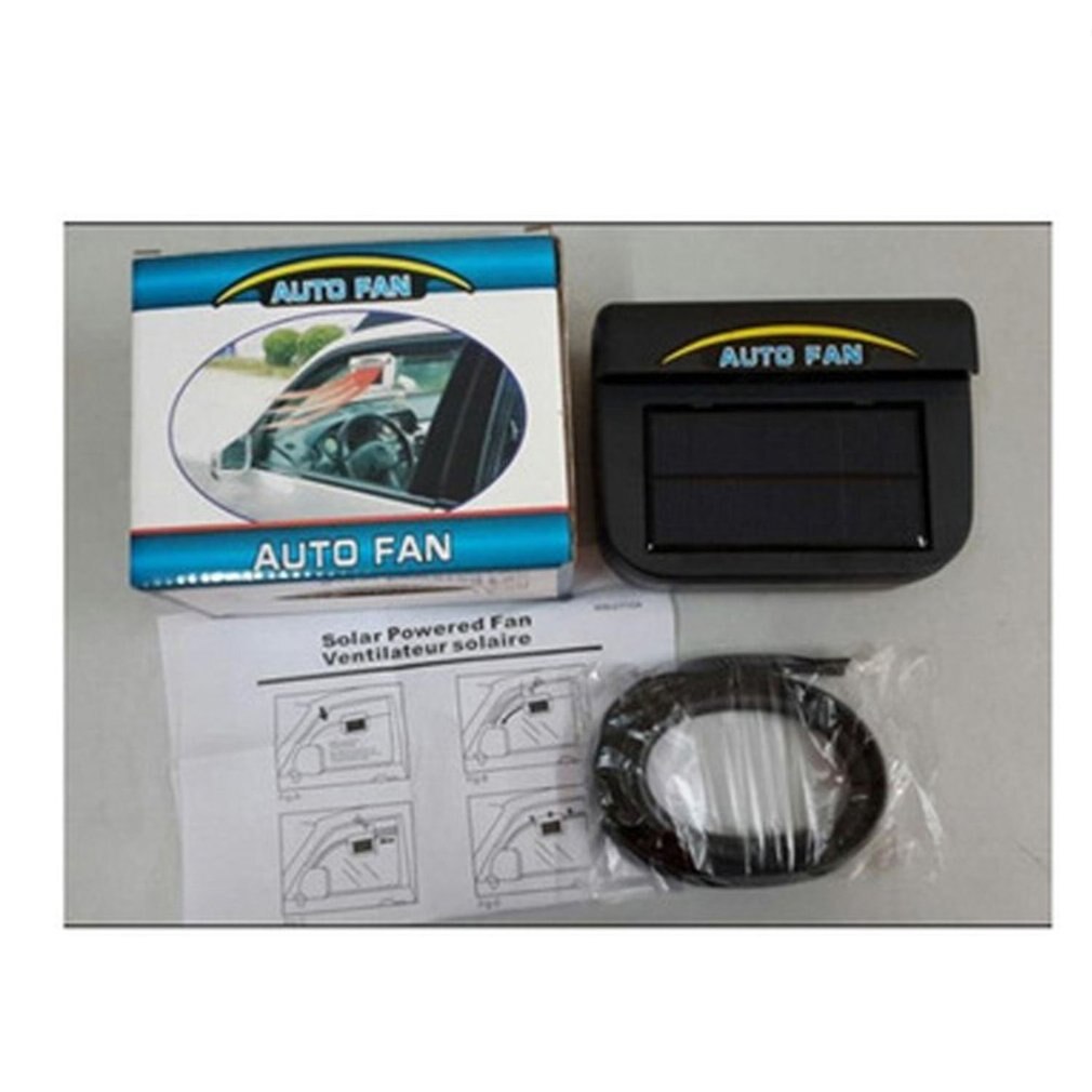 0.8W Solar Powered Car Auto Cooler Ventilation Fan... – Vicedeal