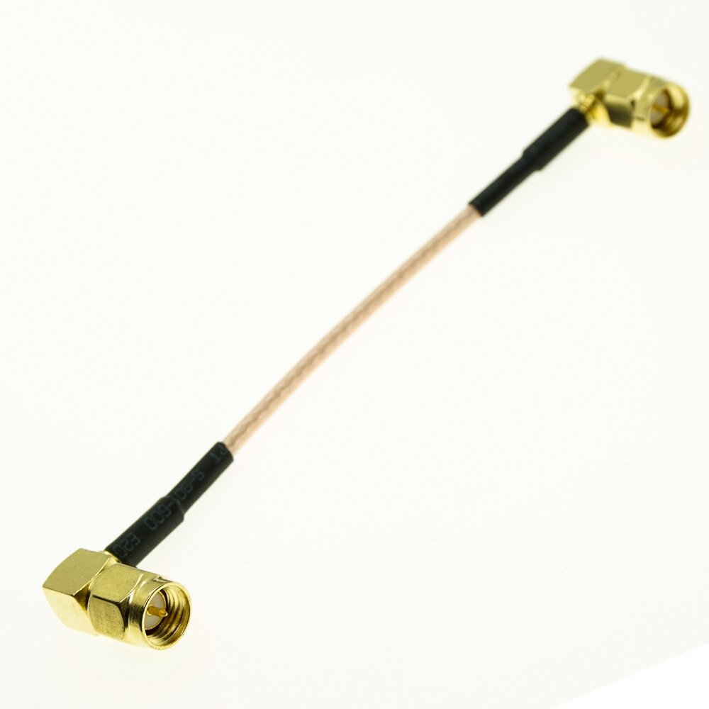 SMA macho, ángulo recto a SMA macho, Cable de Cable en espiral de RF de ángulo recto de 6 pulgadas, puente RG316 de 10cm, 15cm, 50cm