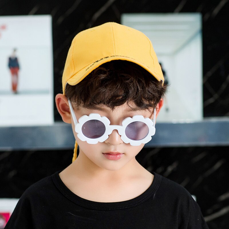 Toddler Summer Kids Baby Girls Beach Sunglasses Child Baby Sun Outdoor Wear Sunflower Glasses Kids UV400