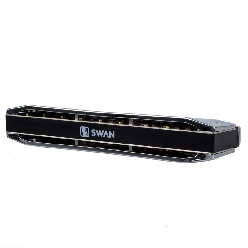 Chromatische Harmonica Silver Tone 16 Hole 64 Mond Muziekinstrumenten