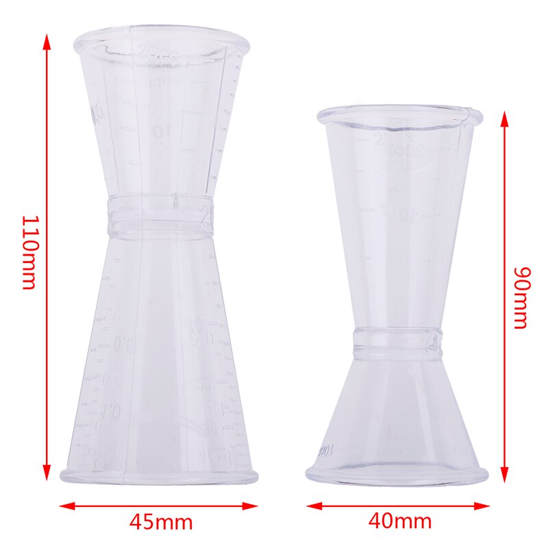 20/40ml transparent harts bar vin cocktail shaker jigger dubbel shot kort drink mixer vin mätare kopp bar tillbehör