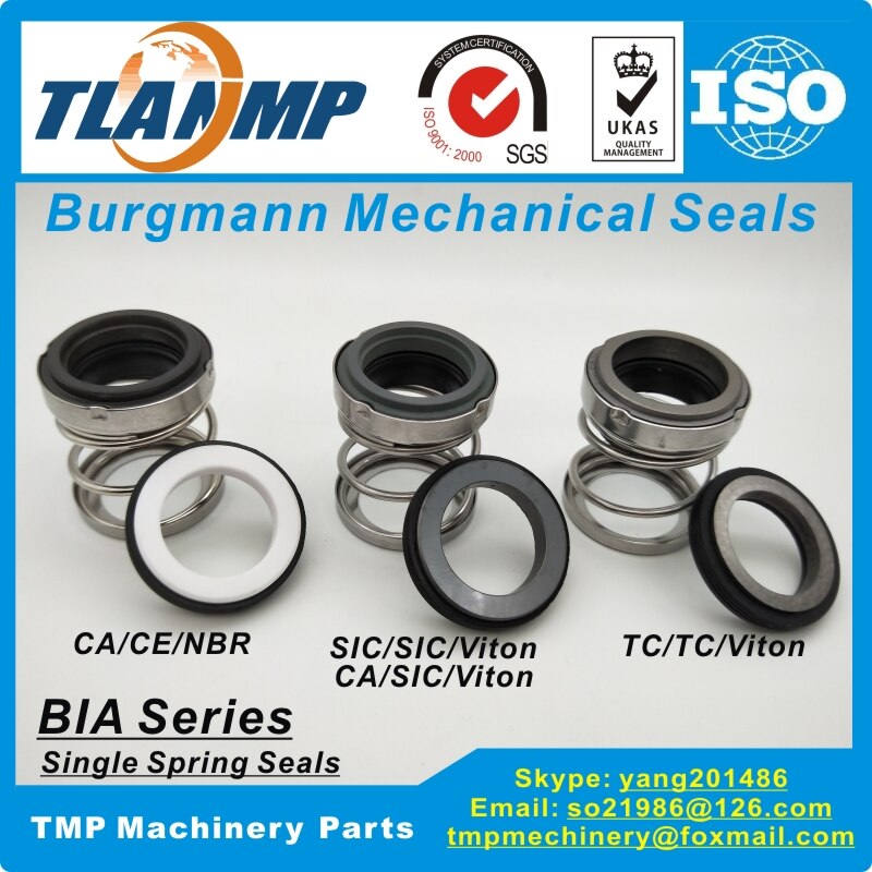BIA-50 BIA/50 Burgmann Mechanical Seals -Rubber Below Water Pump Seal (Material:CA-CE-NBR, CA-SIC-VIT, SIC-SIC-VIT, TC-TC-VIT)