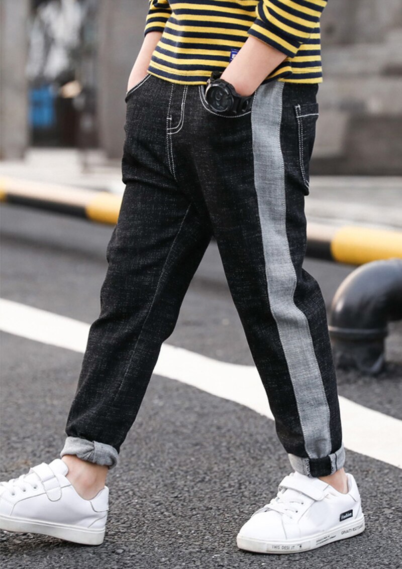 DIIMUU Bambini Ragazzi Jeans Diritti di Modo Vestiti Dei Bambini del Denim Dei Pantaloni Lunghi Gonne E Pantaloni di Autunno della Molla Del Bambino Casual Pantaloni
