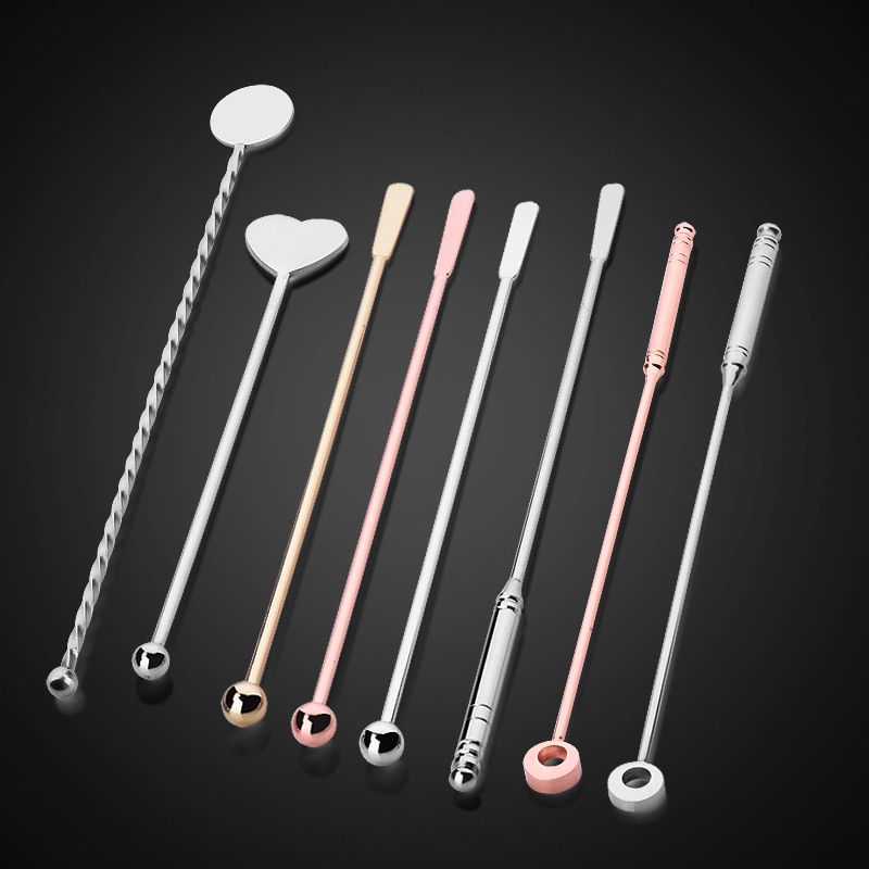 Utensilios de coctelería para la cocina Bar herramientas de bola de acero inoxidable palillo cóctel elige 4 pzas/lote