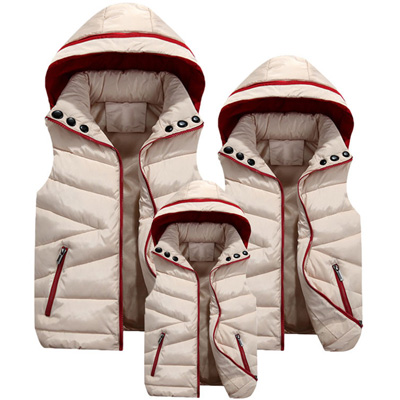 PEVSN Herren Jacke Ärmellose Weste Winter Männlichen Baumwolle Gefütterte Kapuze Weste Mäntel Männer Dicke Warme Windjacke Westen Kleidung: Beige / S