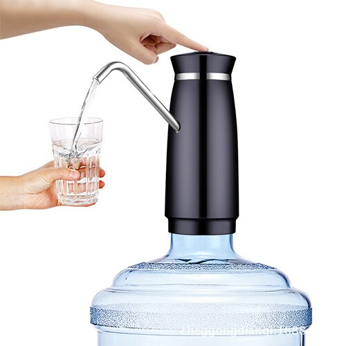 Drahtlose Elektrische Pumpe Haushalt Flaschen Wasser Druck Trinker USB Ladung Flaschen Wasser Pumpen Elektrische Wasserpumpe: Schwarz
