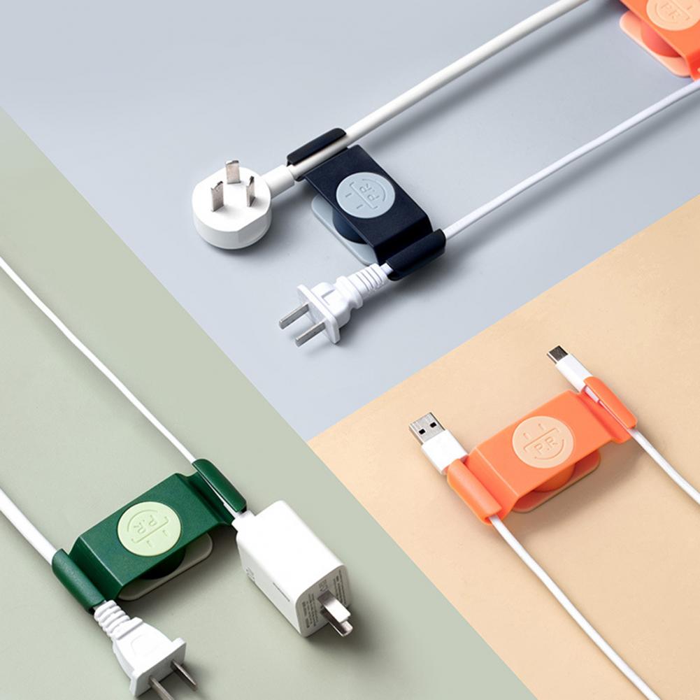 4Pcs Plug Storage Rack Wonderful Powerful Load-bearing Cable Clamp Decorative Practicability Plug Organizer