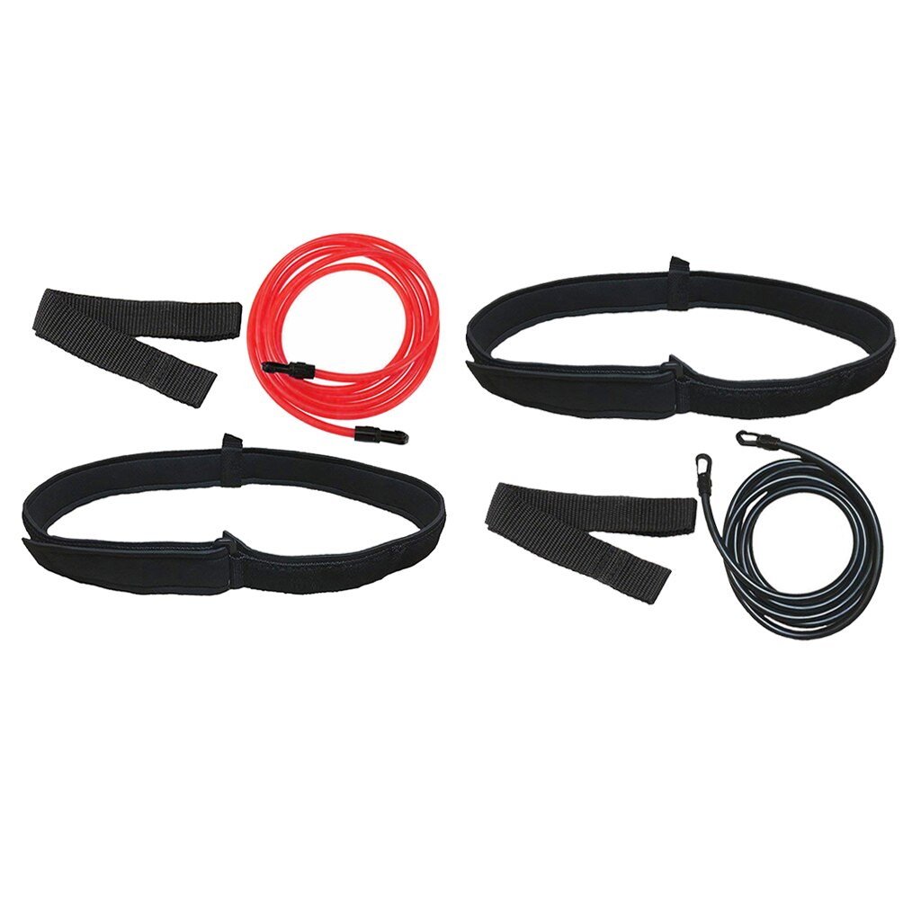 2 Pack 3.0M Swim Training Belt Set Stationary Pool Training Supplies Harness