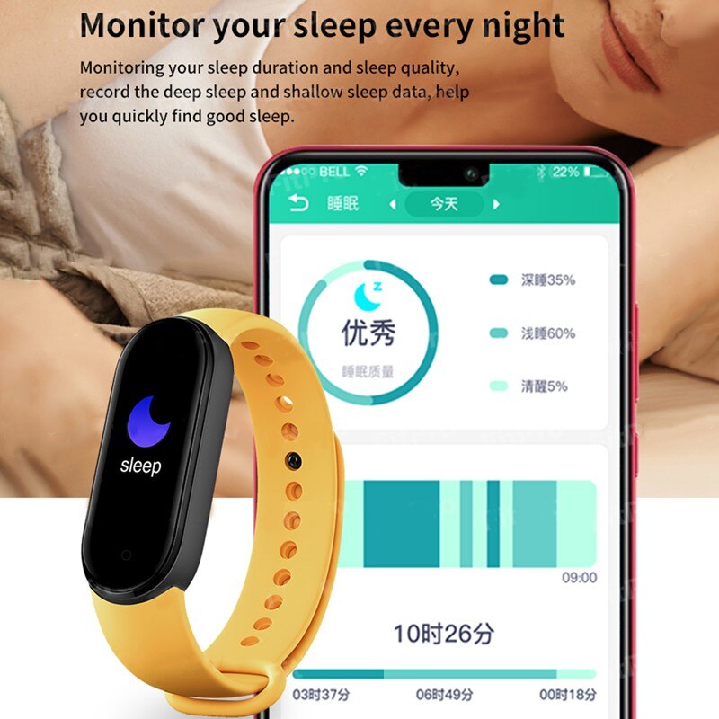 M6 Smart Armband Horloge Fitness Tracker Hartslag Bloeddrukmeter Kleur Screen IP67 Waterdicht Voor Mobiele Telefoon