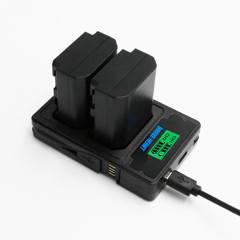 Batterie NPFZ100 avec écran LCD et double chargeur USB, pour Sony Alpha A7III A7R III A9 Alpha 9 A7R3 A6600, NP-FZ100