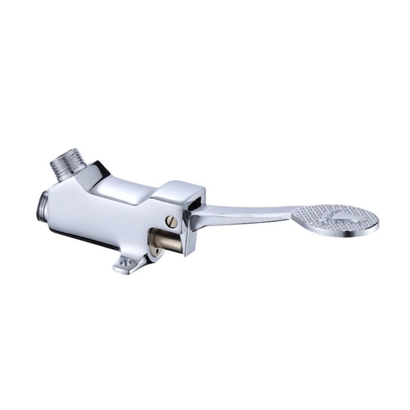 Foot Pedal Control Valve Faucet Kitchen Sink Water Tap Vertical Basin Switch Faucet Single Cold Tap