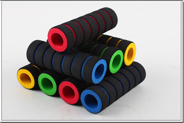 Paire De Poignées De Guidon Vélo - éponge/silicone - Antidérapantes Humide/sec - VTT