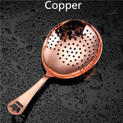 Julep-colador de cóctel de acero inoxidable 304, agitador de coctel y vino para barman, colador de Bar, variados: Copper Plated
