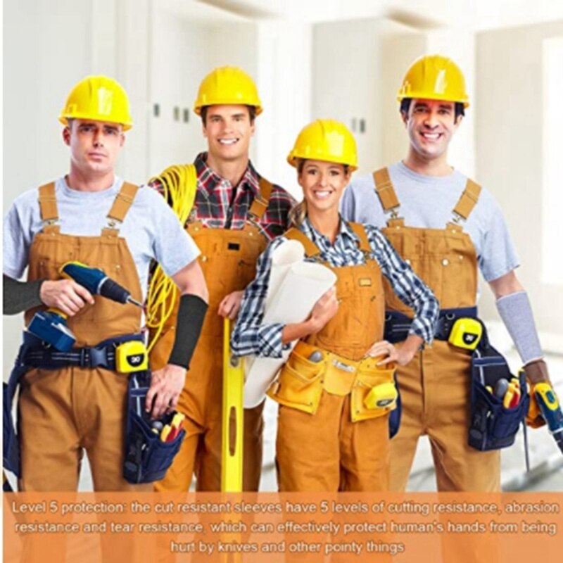 5 Pair Cut and Burn Resistant Sleeves Arm Protection Sleeves Forearm Protectors for Thin Skin and Bruising