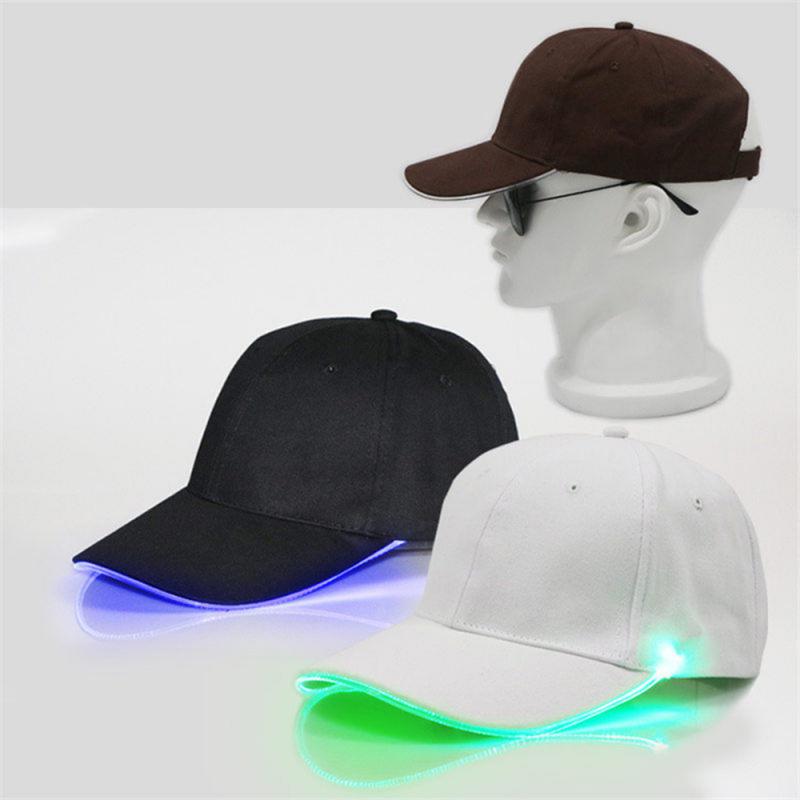 Il nuovo Design illumina i berretti a LED lampeggiante Baseball cappello luminoso 2 modalità cappello bagliore in cotone regolabile per la pesca Jogging Party Hip-hop