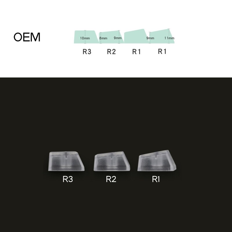 Crystal Keycaps, ABS Backlit Keycaps with Transparent Layer Cherry MX Compatible for Mechanical Keyboards, Full 10 Set