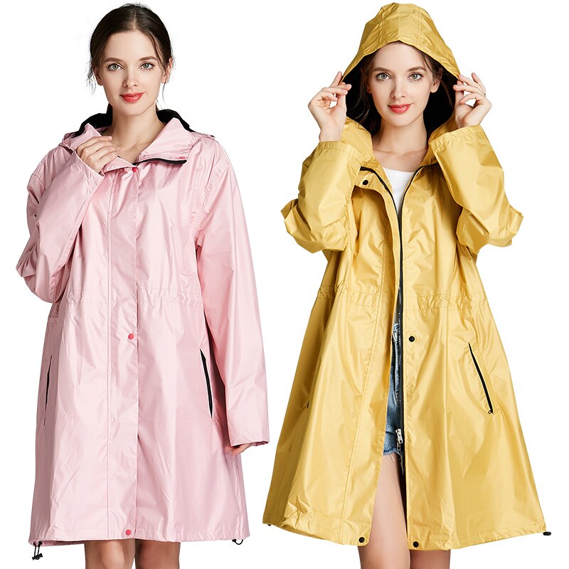 Oralidera Regenpak voor heren en dames, reflecterend, winddicht, regenpak, regenkleding, fiets, regenjas en regenbroek, waterdicht pak, groen/zwart., XXL