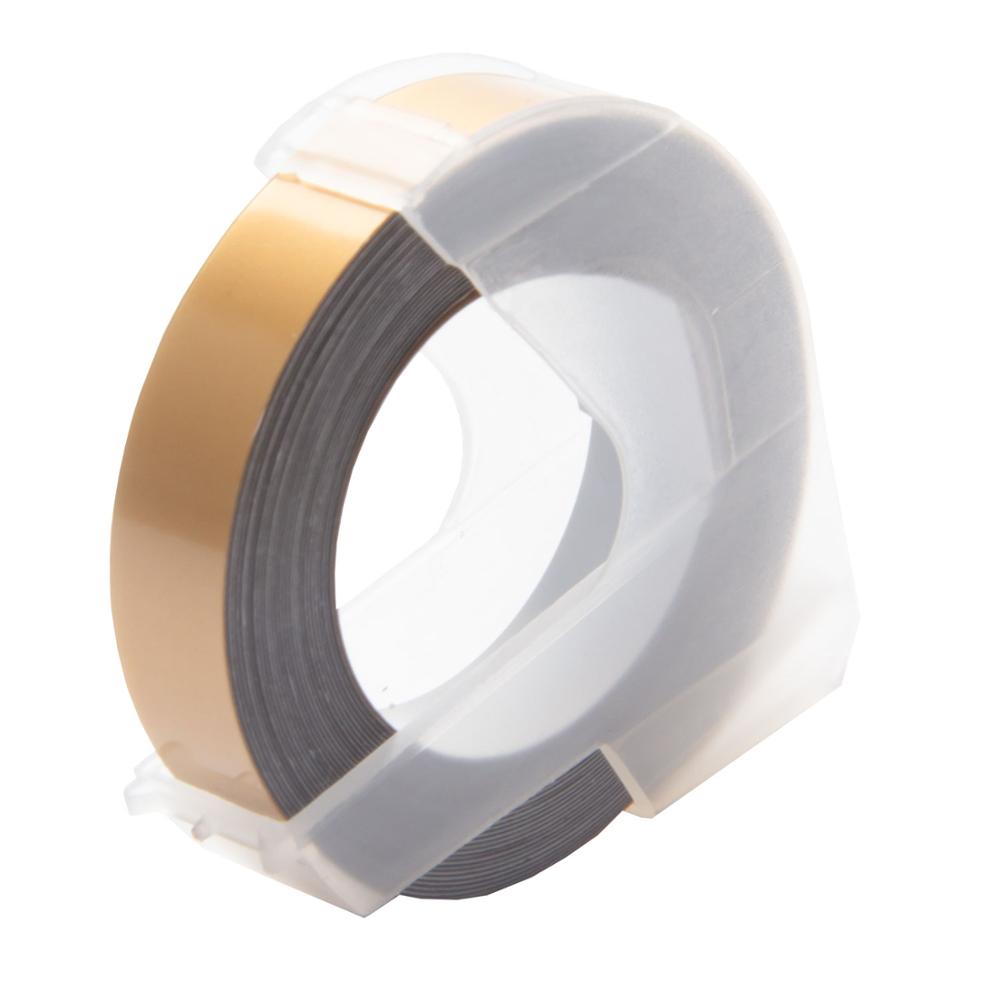 17 Colors 3D Embossing Tape For DYMO Plastic Embossing Tape DIY Tape For DYMO Motex E-101 Motex E-202 Motex E-303 Label Maker: champagne gold