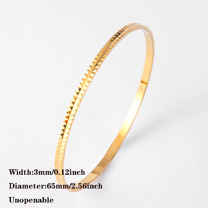 6pcs Afrikaanse Dubai armbanden voor vrouwen Ethiopische sieraden koper goud Kleur bangle & armband bruids sieraden