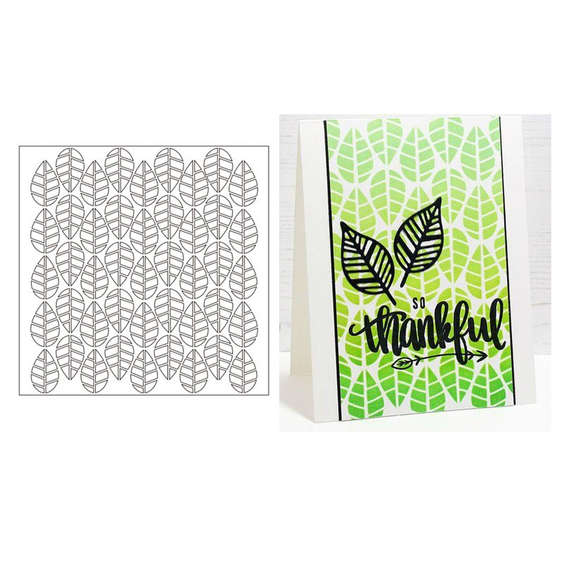Leaf Vein Stencil for DIY Scrapbooking Decorative Embossing Paper Cards Crafts Plastic Templates Drawing Sheets 6x6inches