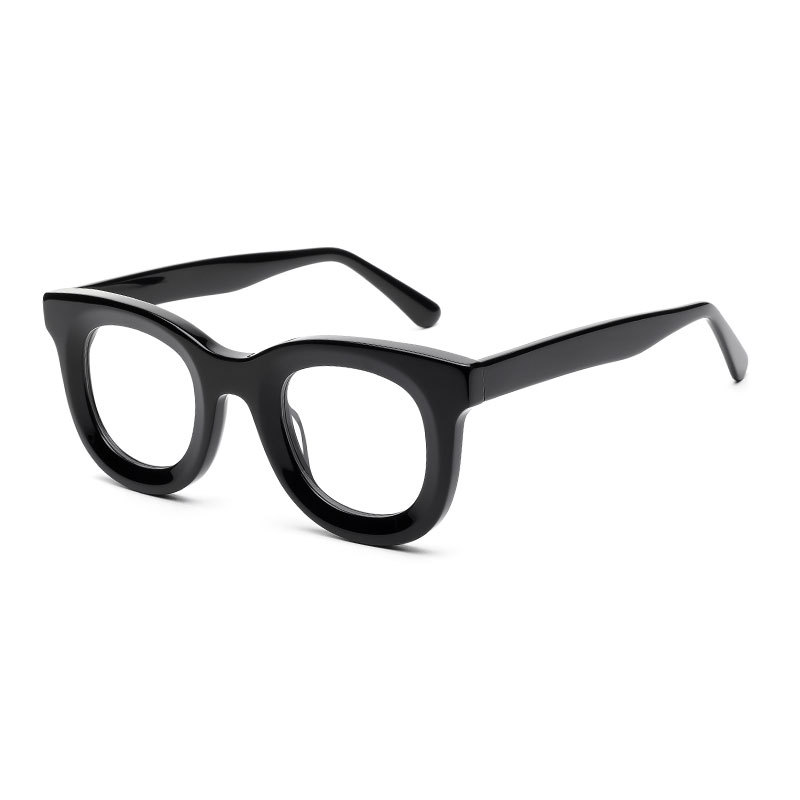 Acétate hommes Vintage rond lunettes optiques cadre lunettes optiques de luxe japonais à la main lunettes hommes: Kaki
